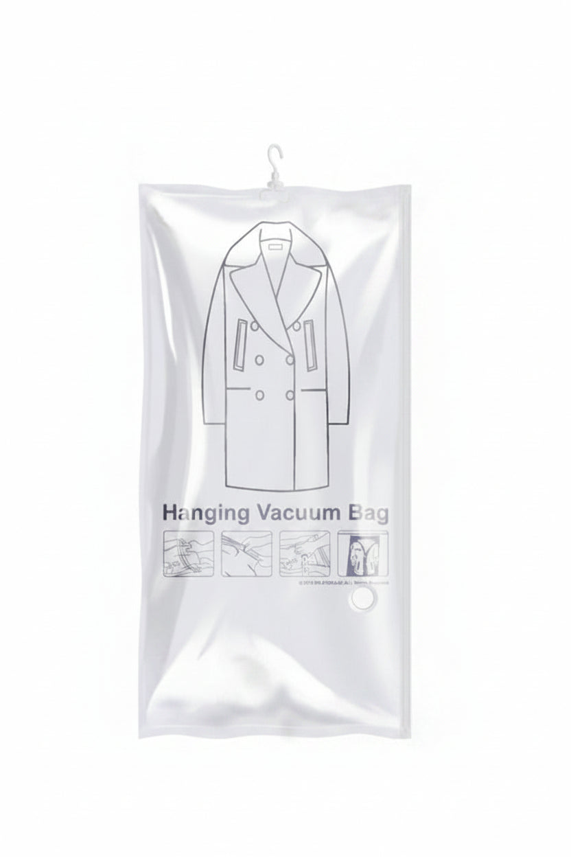 Hanging Vacuum Compression Bag — Wardrobe Rail Storage for Coats & Duvets