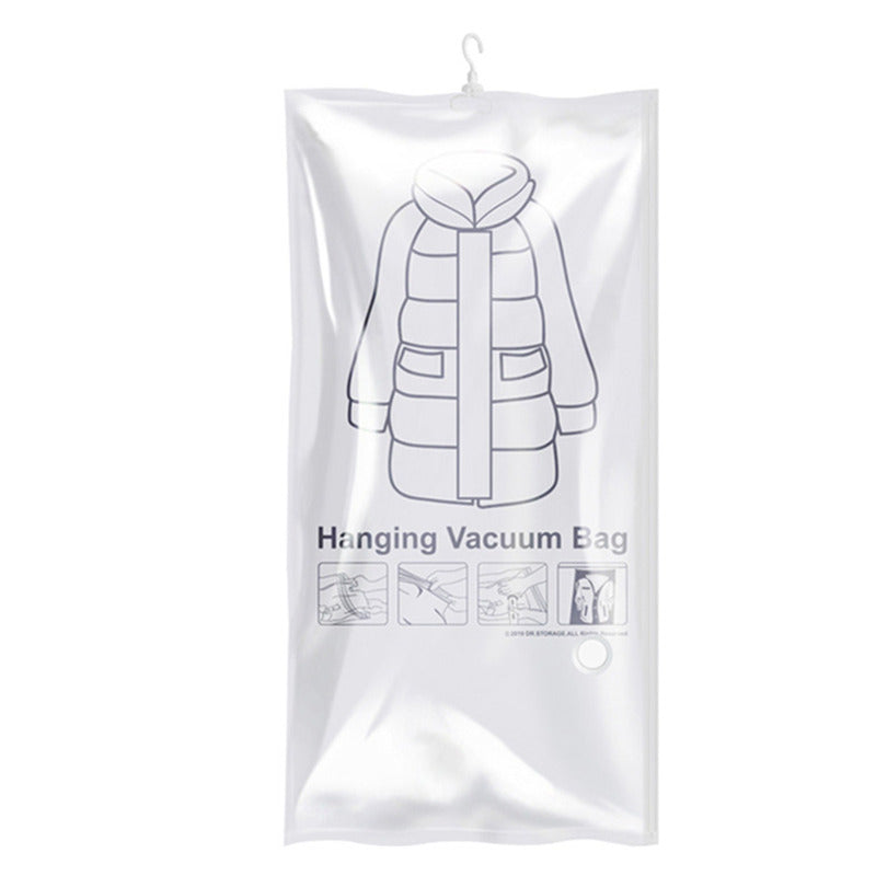 Hanging Vacuum Compression Bag — Wardrobe Rail Storage for Coats & Duvets