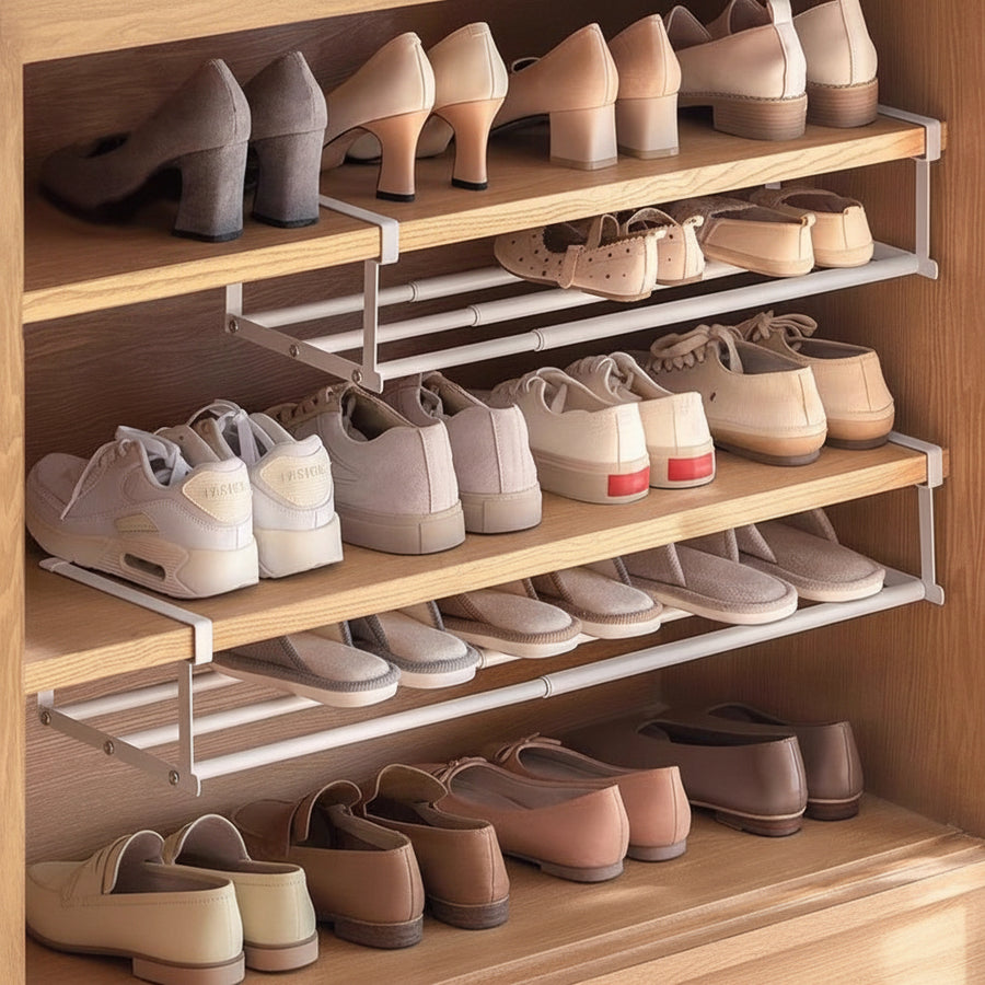 Expandable Layered Shoe Rack