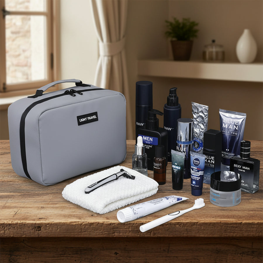Accordion Travel Wash Bag with Wet-Dry Sections