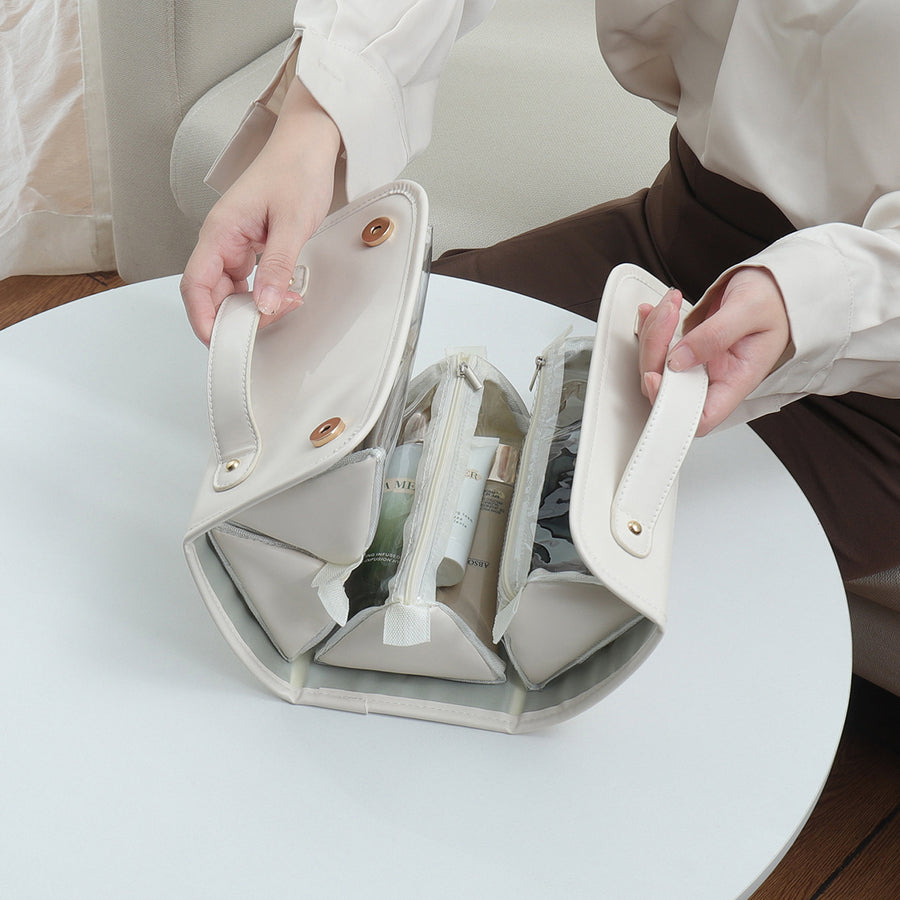 Fold-Out 4-in-1 Travel Toiletry Organiser