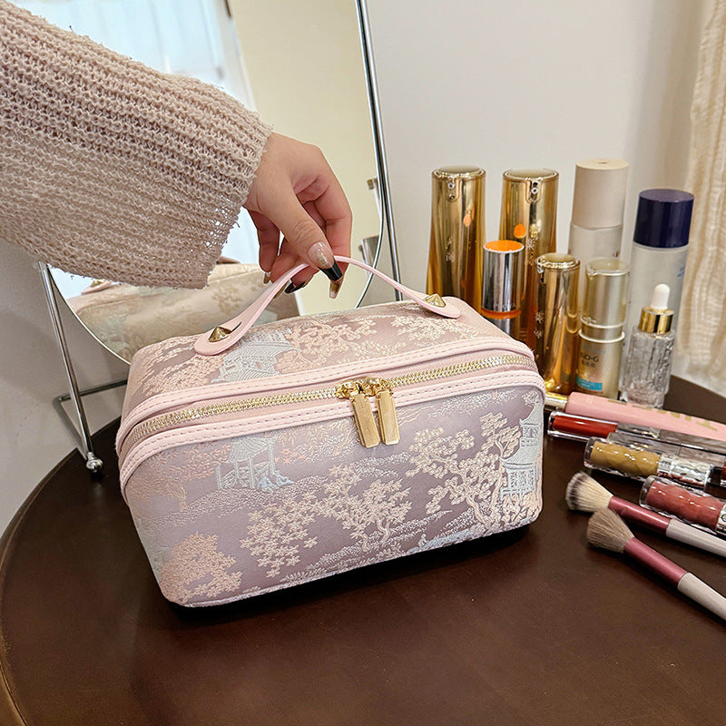 Embroidered Travel Toiletry Pouch