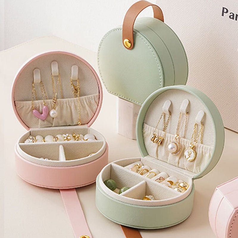Handbag-Style Travel Jewellery Case – Portable Ring & Earring Organiser