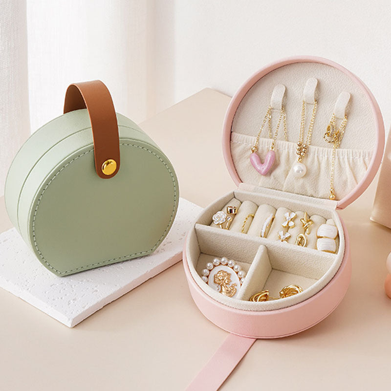 Handbag-Style Travel Jewellery Case – Portable Ring & Earring Organiser