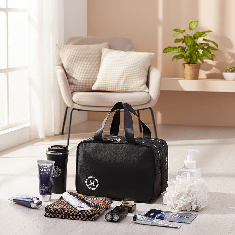 Dry-Wet Separation Travel Toiletry Bag – Double-Layer Organiser