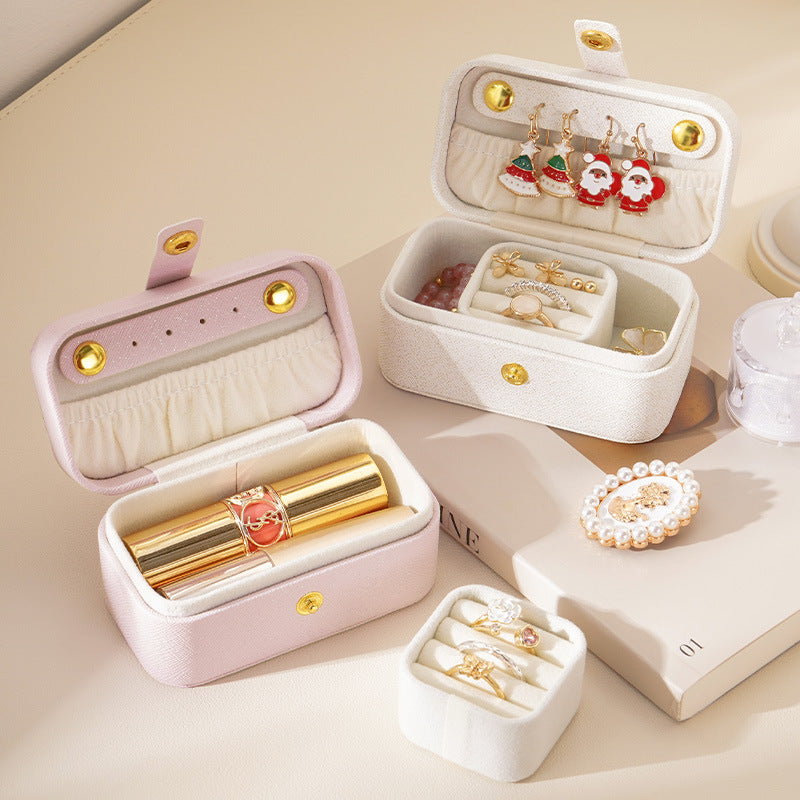 Pearlescent Pocket Jewellery Case – Ring & Earring Travel Box