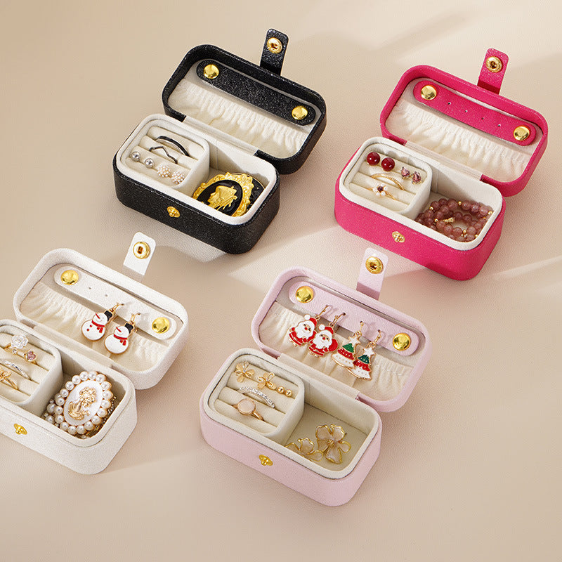 Pearlescent Pocket Jewellery Case – Ring & Earring Travel Box