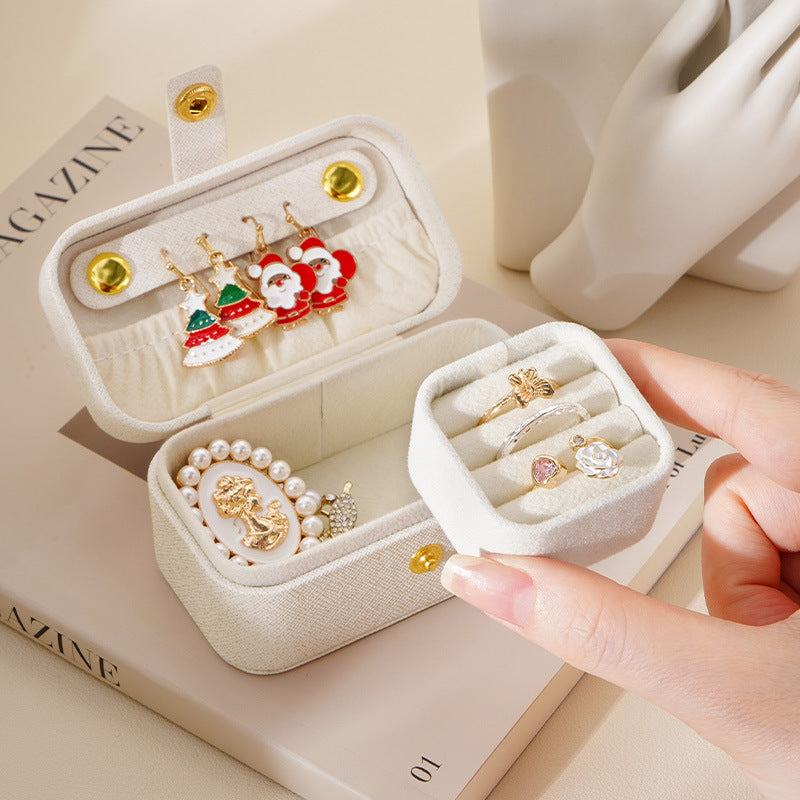 Pearlescent Pocket Jewellery Case – Ring & Earring Travel Box