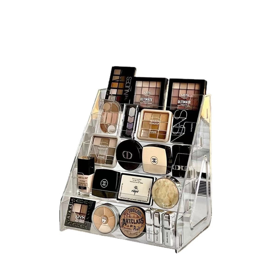 Clear Acrylic Tiered Cosmetics Display Stand – Lipstick & Skincare Organiser
