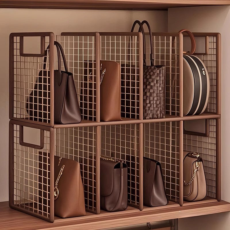 Wardrobe Bag Storage Rack – No-Drill Iron Organiser for Handbags & Clutches