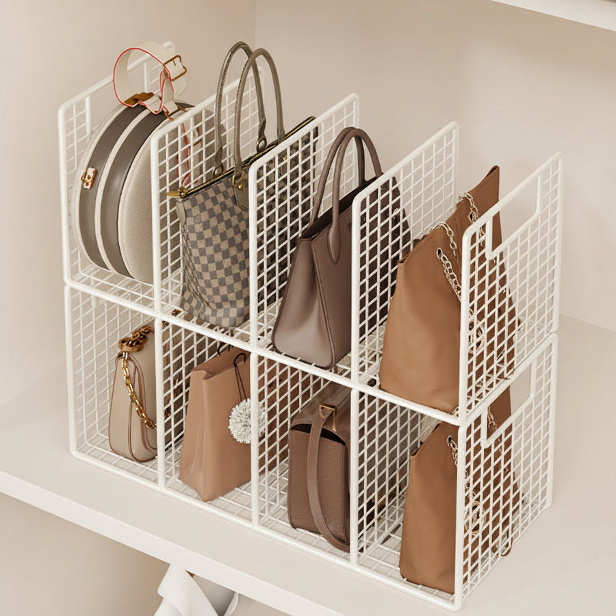 Wardrobe Bag Storage Rack – No-Drill Iron Organiser for Handbags & Clutches