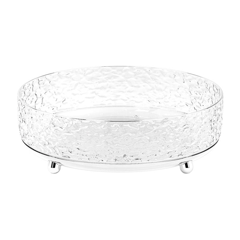 Glacier Pattern Rotating Cosmetics Organiser – Spinning Dressing Table Turntable