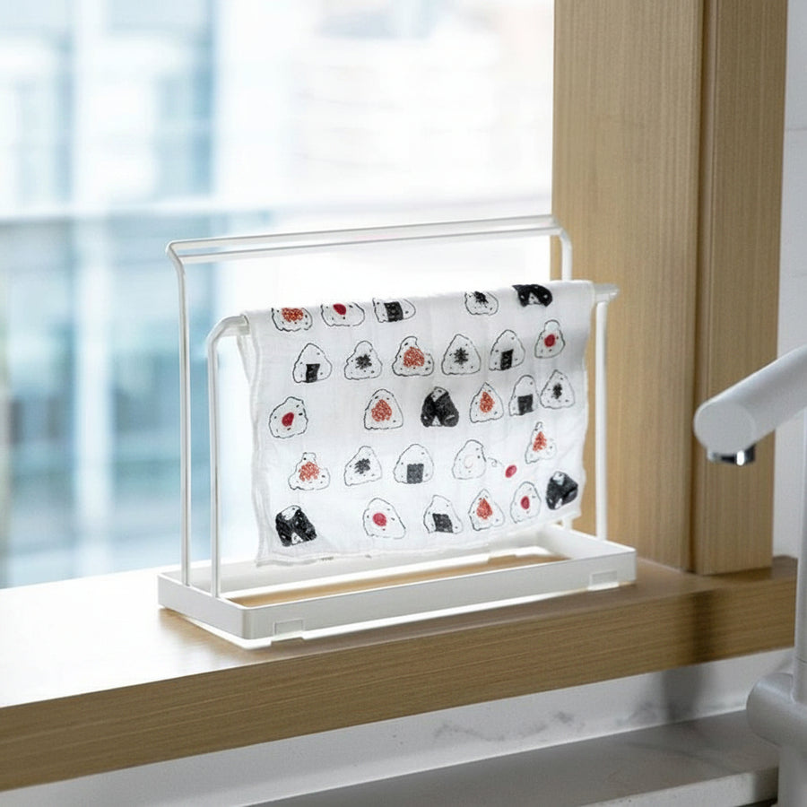 Double-Layer Countertop Towel & Cloth Rack – Freestanding Carbon Steel