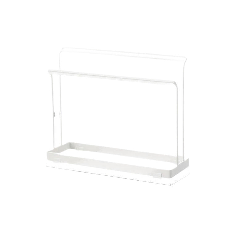 Double-Layer Countertop Towel & Cloth Rack – Freestanding Carbon Steel