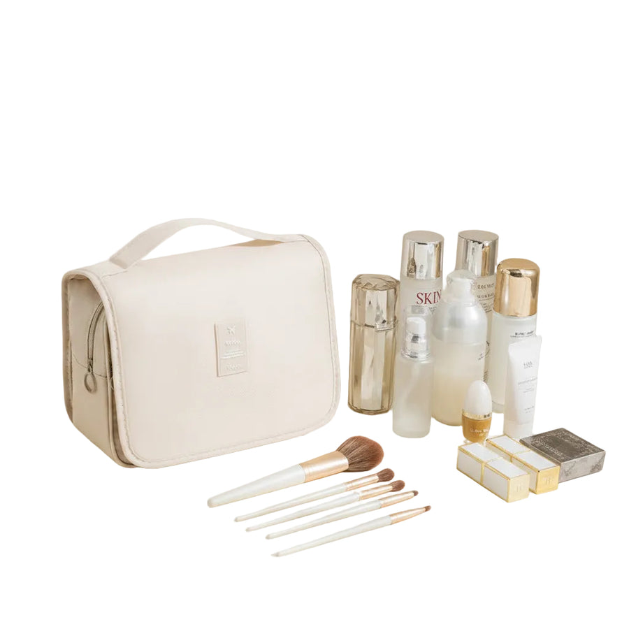 Hanging Travel Toiletry & Cosmetic Bag – Oxford Cloth, Expandable, Dry/Wet Separation