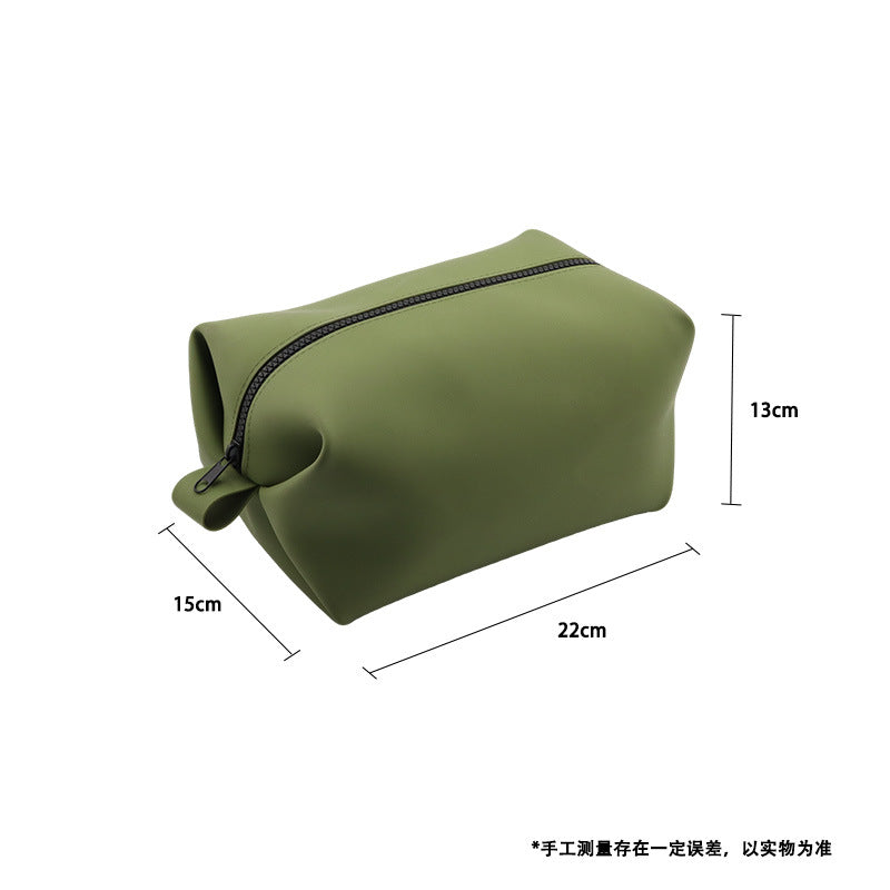Silicone Foldable Toiletry & Cosmetic Bag – Waterproof, Large Capacity, Travel-Ready