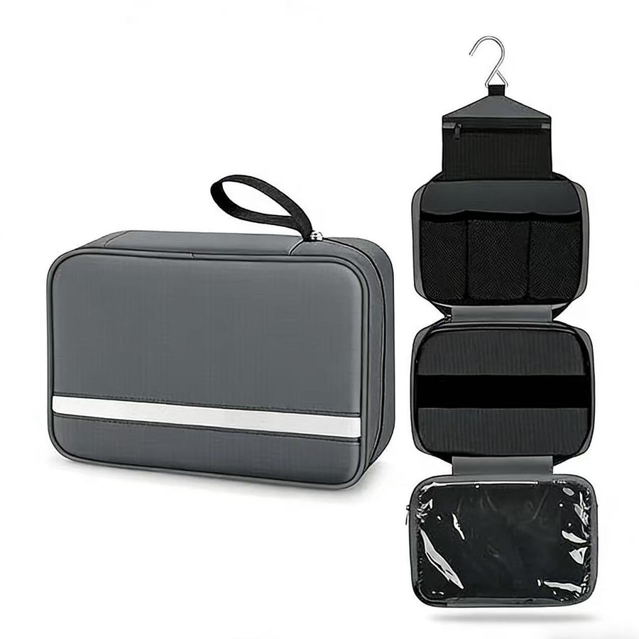 Nylon Hanging Folding Toiletry Bag – Lightweight, Water-Resistant, Large Capacity