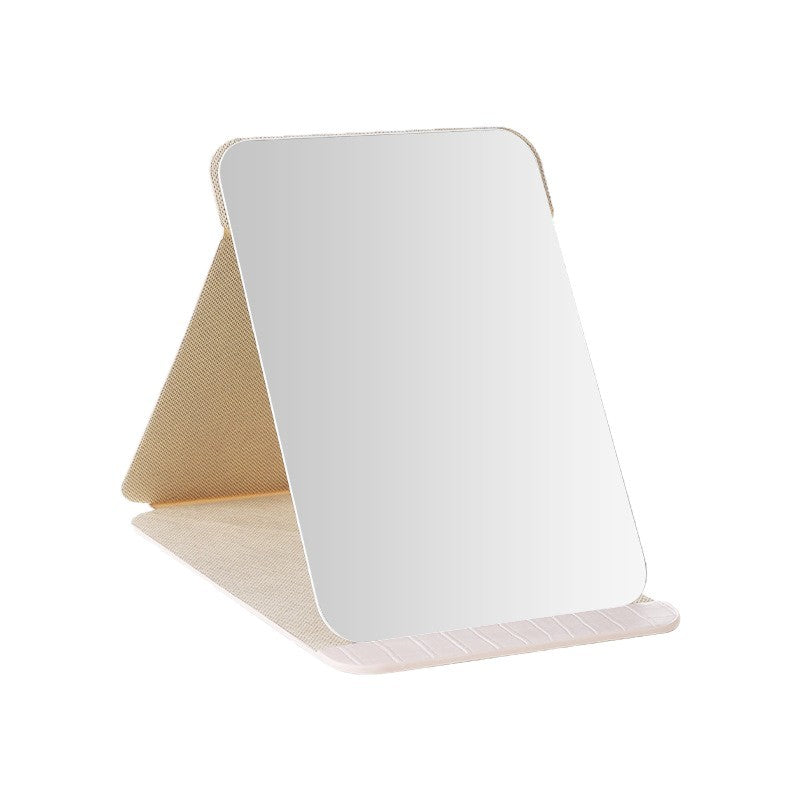 Compact Foldable Mirror — Textured Detail, Travel & Desk