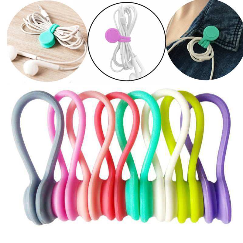 Silicone Cable Ties — Reusable Cable Organiser for Desk & Bag