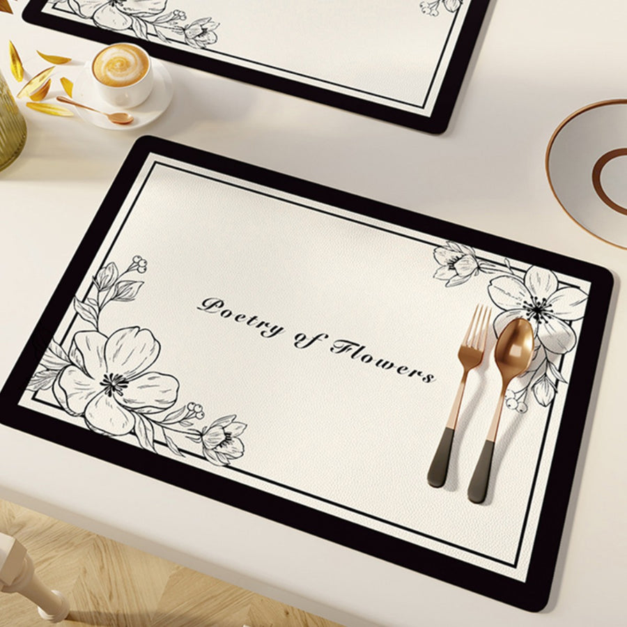 PU Leather Placemats — Waterproof Dining & Desk Surface Mats