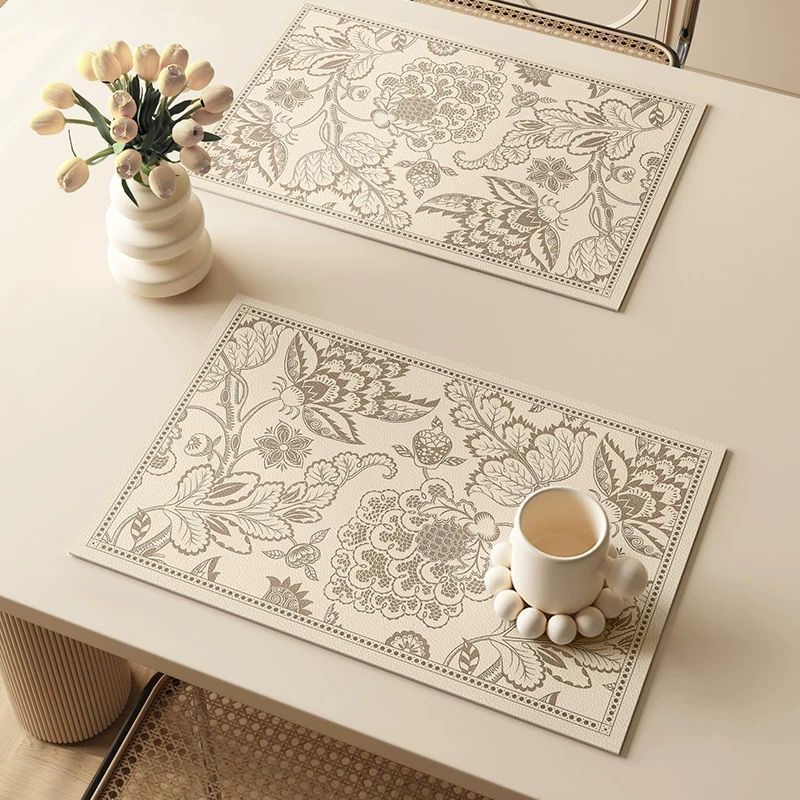 PU Leather Placemats — Waterproof Dining & Desk Surface Mats