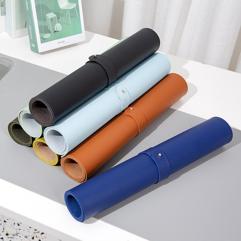 PU Leather Desk Mat — Oversized Keyboard & Mouse Surface Protector