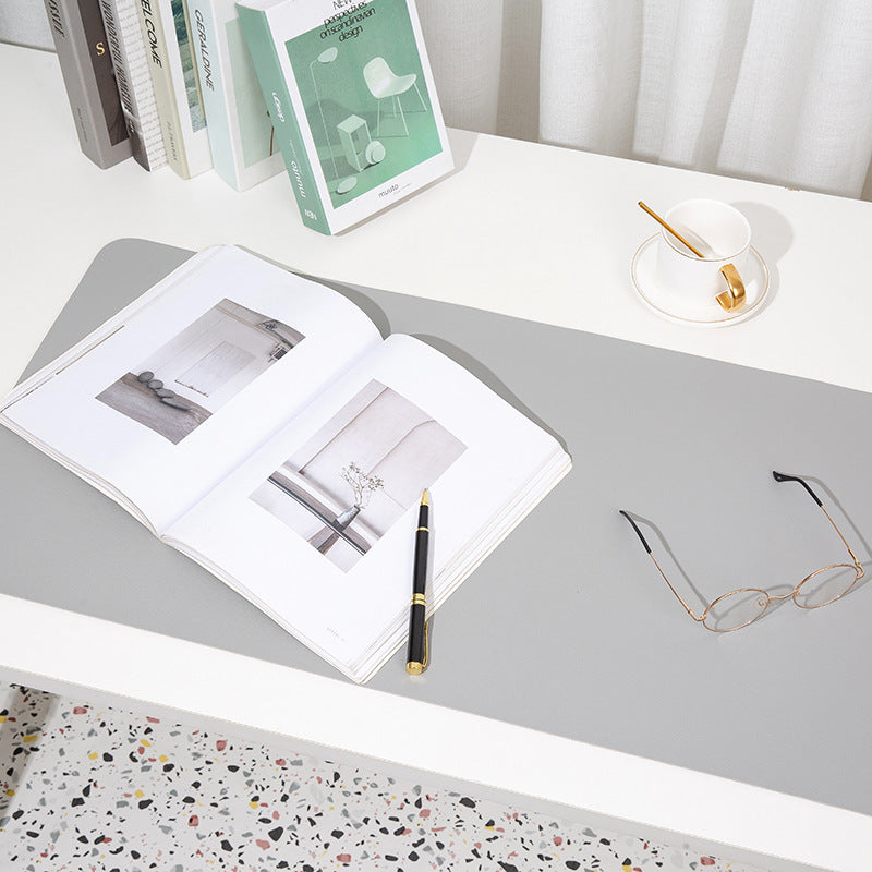 PU Leather Desk Mat — Oversized Keyboard & Mouse Surface Protector