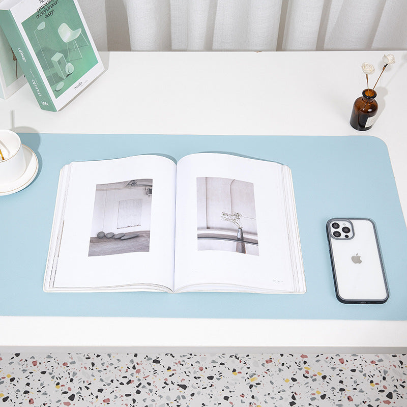 PU Leather Desk Mat — Oversized Keyboard & Mouse Surface Protector