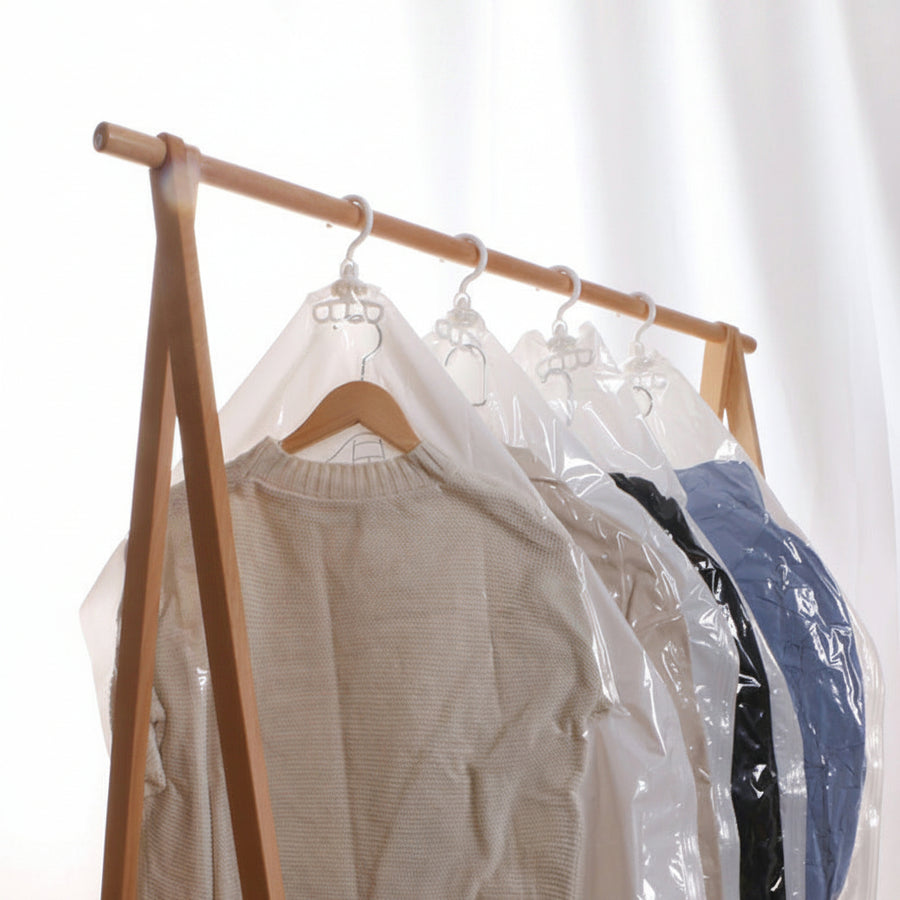 Hanging Vacuum Compression Bag — Wardrobe Rail Storage for Coats & Duvets