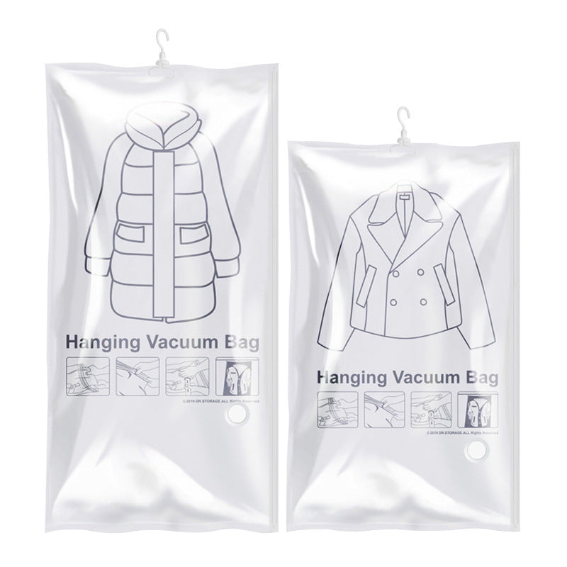 Hanging Vacuum Compression Bag — Wardrobe Rail Storage for Coats & Duvets
