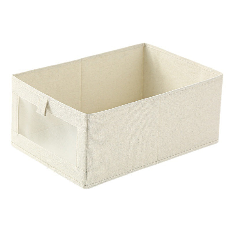 Fabric Storage Box with Window — Foldable Wardrobe & Drawer Organiser