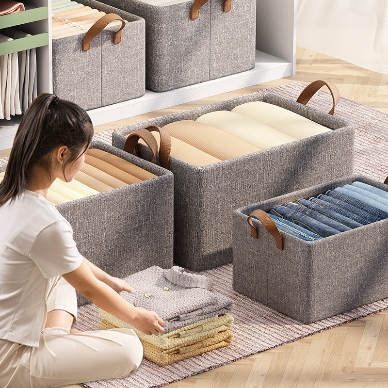 Foldable Fabric Storage Box — Large-Capacity Wardrobe & Shelf Organiser