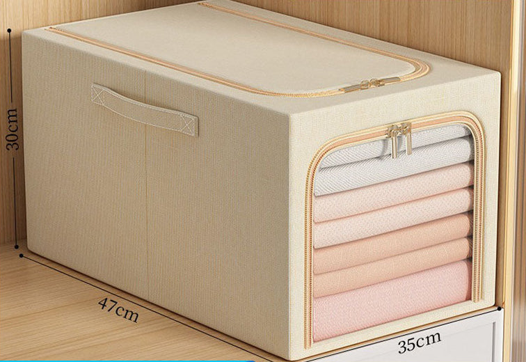 Slim Fabric Storage Box — Narrow Wardrobe & Shelf Organiser