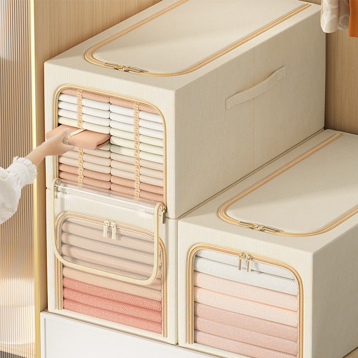 Slim Fabric Storage Box — Narrow Wardrobe & Shelf Organiser