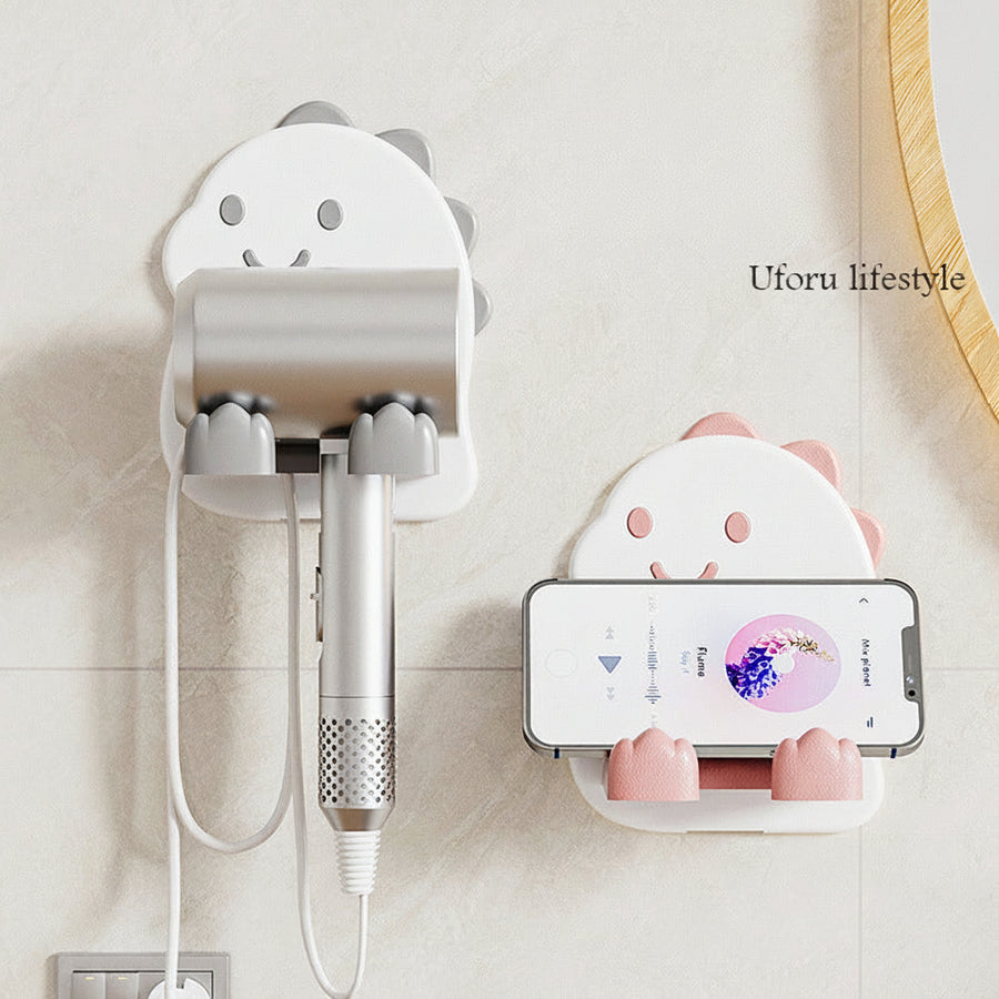 Hair Dryer Wall Mount — No-Drill Bathroom Storage Holder