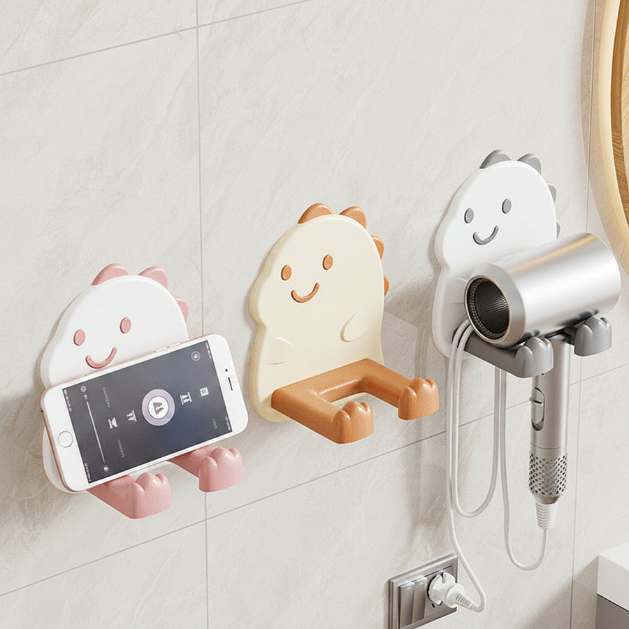 Hair Dryer Wall Mount — No-Drill Bathroom Storage Holder