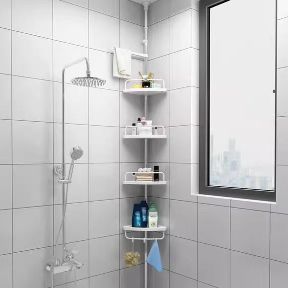 Telescopic Bathroom Storage Rack — No-Drill Floor-to-Ceiling Organiser