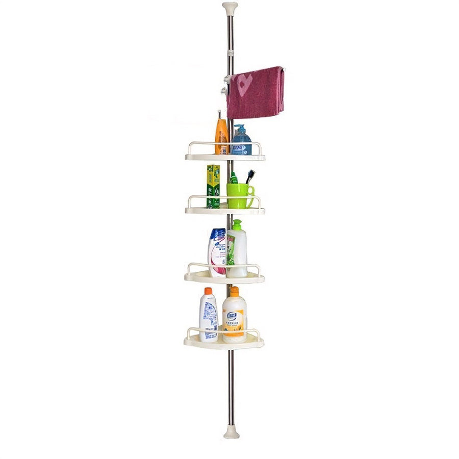 Telescopic Bathroom Storage Rack — No-Drill Floor-to-Ceiling Organiser