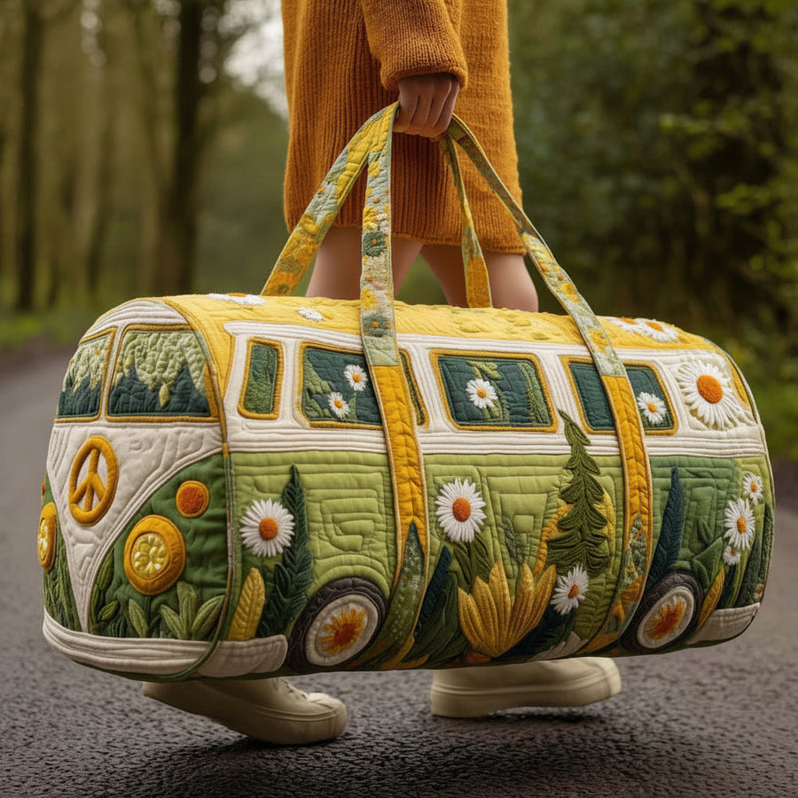 Quilted Weekend & Gym Bag — Compact Travel Bag for Short Trips