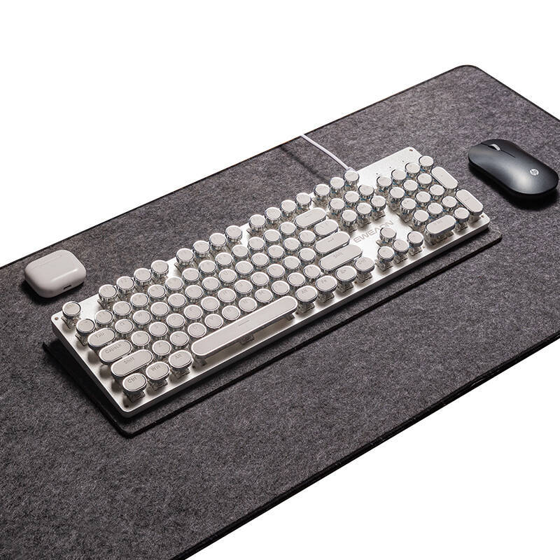 Felt Desk Mat — Natural Oversized Keyboard & Desk Surface Protector