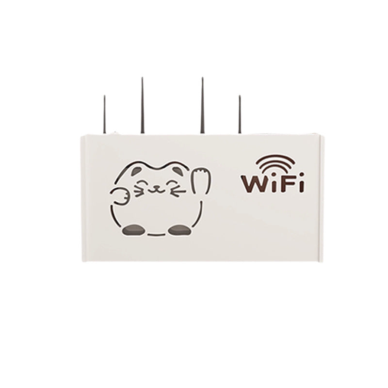 No-Drill Router & Cable Box — Wall-Mounted WiFi & Set-Top Box Organiser