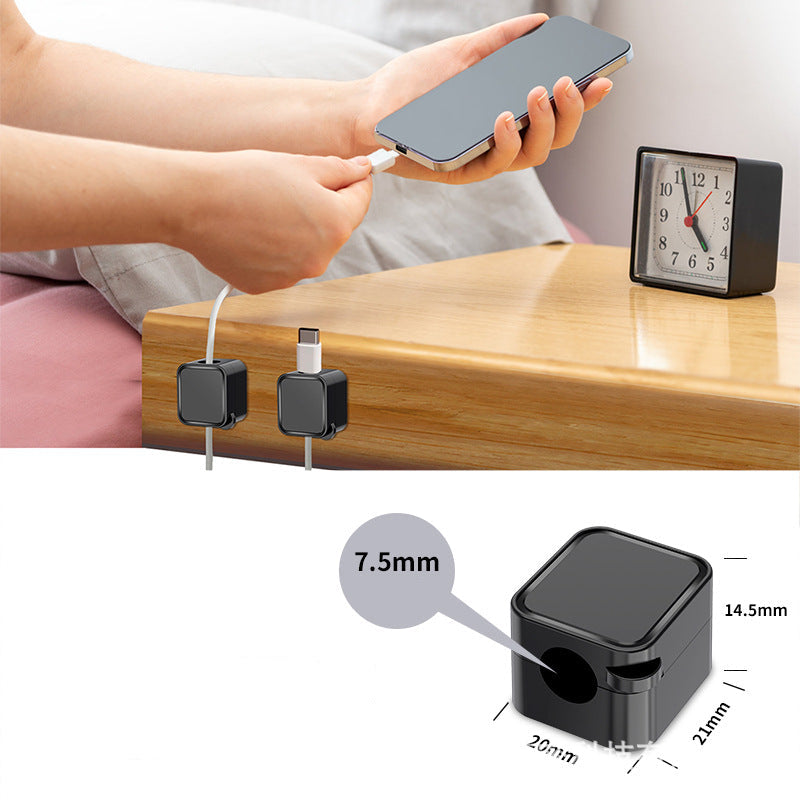 Magnetic Cable Clips — Self-Adhesive Desk Cable Holder & Routing Organiser