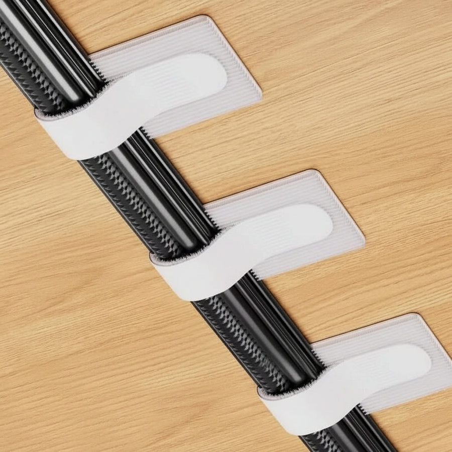 Self-Adhesive Cable Routing Clips — Desk & Wall Wire Management Holder