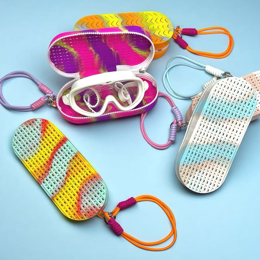 Silicone Glasses & Goggles Case — Protective Portable Storage for Travel & Sport