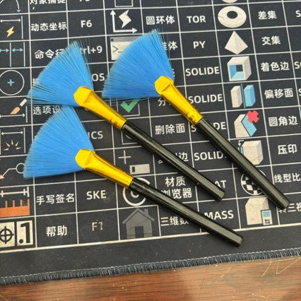 Keyboard Cleaning Brush Set — Fan Brush & Detail Brushes for Desk & Tech