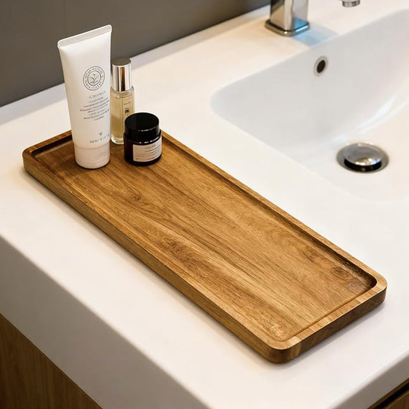 Acacia Wood Tray — Solid Wood Serving & Display Tray for Home & Desk