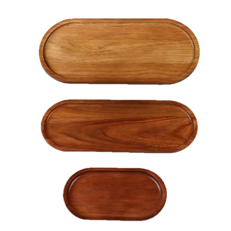 Acacia Wood Tray — Solid Wood Serving & Display Tray for Home & Desk