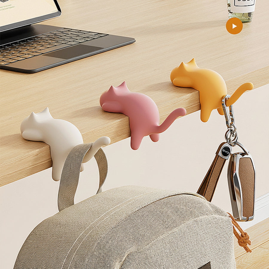 No-Drill Desk Bag Hook — Under-Desk Hanger