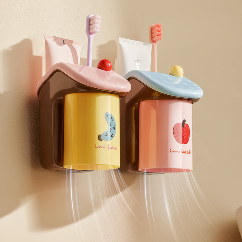 No-Drill Magnetic Toothbrush & Cup Holder