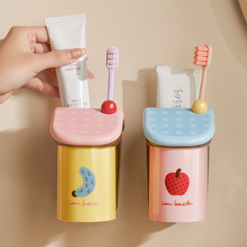 No-Drill Magnetic Toothbrush & Cup Holder